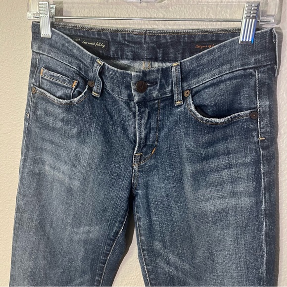 Citizens of Humanity Faye Stretch Low Waist Full Leg Flared Jeans - Sz 27 - Picture 2 of 8